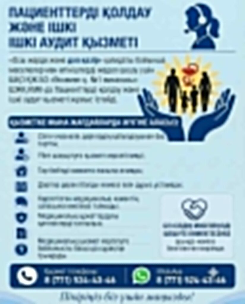 Пациенттерді қолдау және ішкі аудит қызметі